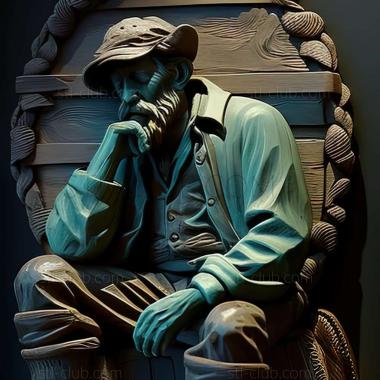 3D модель Уинслоу Гомер, американский художник (STL)
